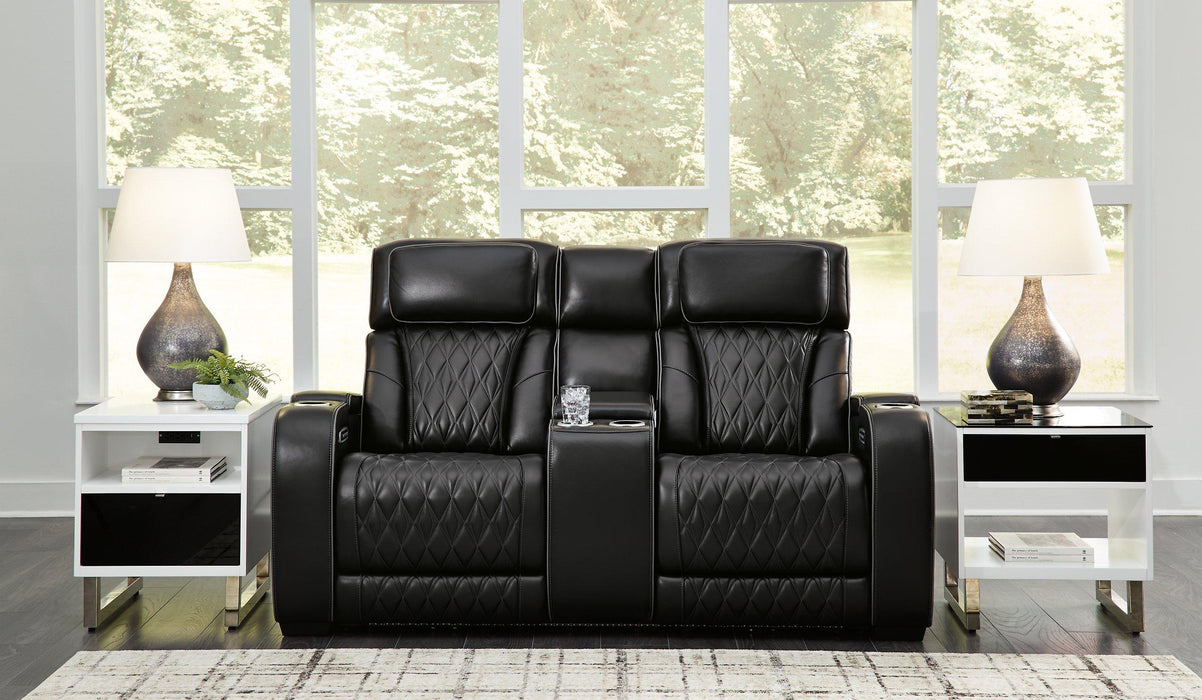 Boyington Power Reclining Loveseat with Console - Sweet Furniture (Columbus, Ohio)