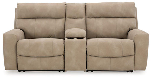 Next-Gen DuraPella Power Reclining Sectional Loveseat with Console - Sweet Furniture (Columbus, Ohio)