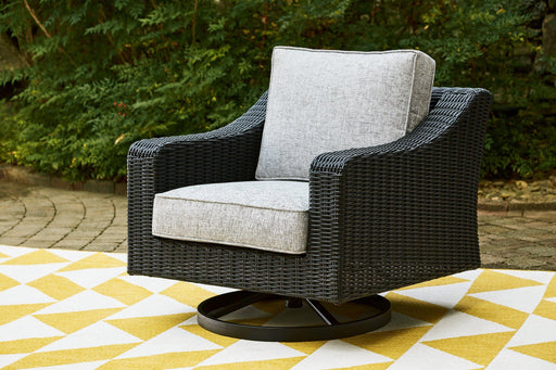 Beachcroft Outdoor Swivel Lounge with Cushion - Sweet Furniture (Columbus, Ohio)
