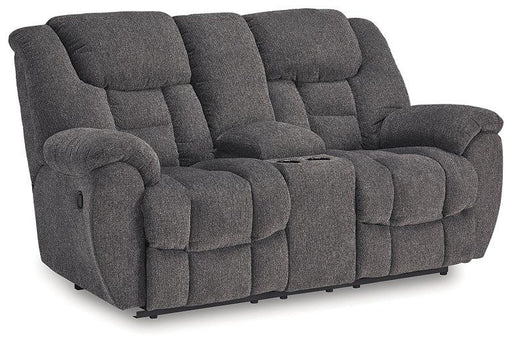Foreside Reclining Loveseat with Console - Sweet Furniture (Columbus, Ohio)