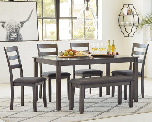 Bridson Dining Table and Chairs with Bench (Set of 6) - Sweet Furniture (Columbus, Ohio)