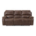 Atlantis Power Motion Sofa with Power Motion Head Recliner in Heritage Brown - Sweet Furniture (Columbus, Ohio)