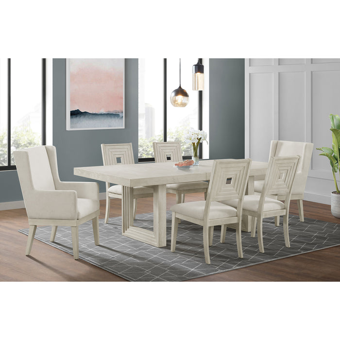 Avalanche Standard Height Dining Set in Antique White-Table and Four Chairs - Sweet Furniture (Columbus, Ohio)