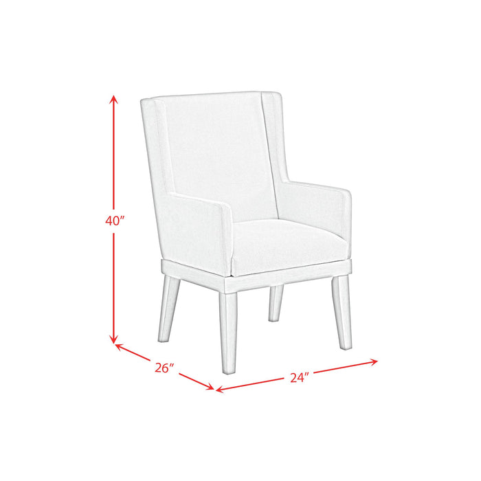 Avalanche Dining Arm Chair in Antique White (2 Per Carton) - Sweet Furniture (Columbus, Ohio)