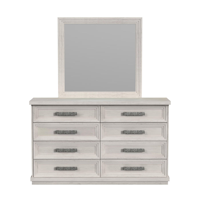 Avalanche Dresser and Mirror Set in Antique White - Sweet Furniture (Columbus, Ohio)