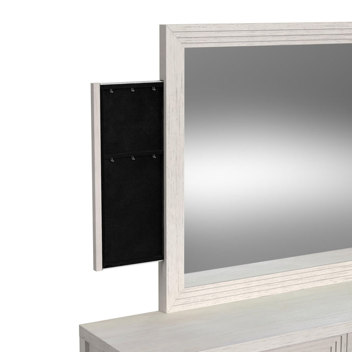 Avalanche Dresser and Mirror Set in Antique White - Sweet Furniture (Columbus, Ohio)