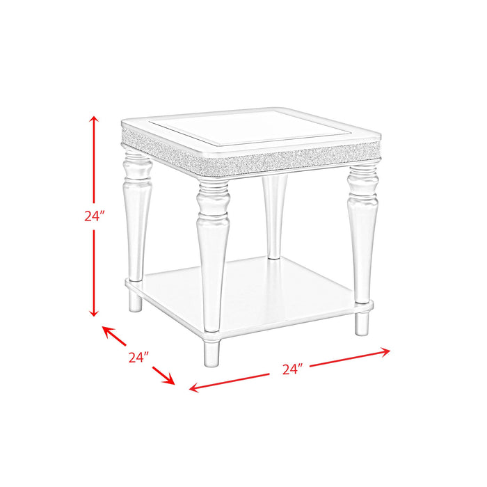 Avril End Table in Silver - Sweet Furniture (Columbus, Ohio)