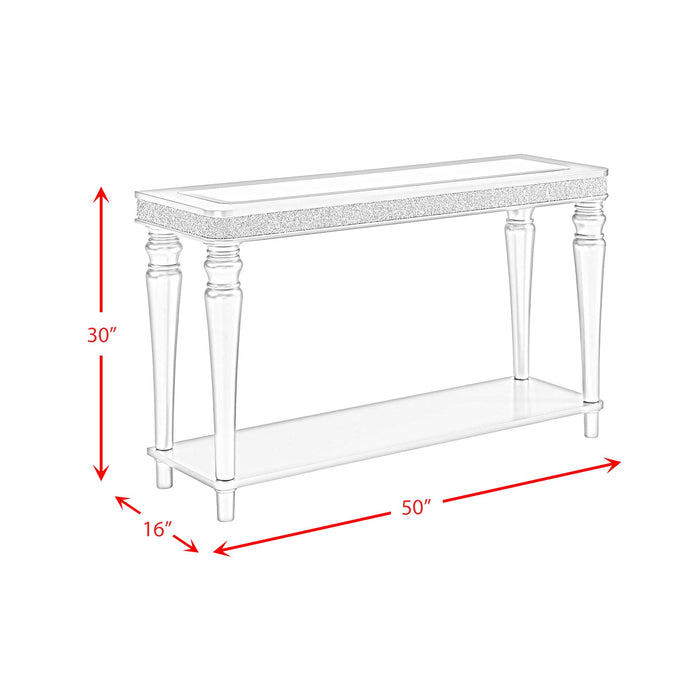 Avril Sofa Table in Silver - Sweet Furniture (Columbus, Ohio)