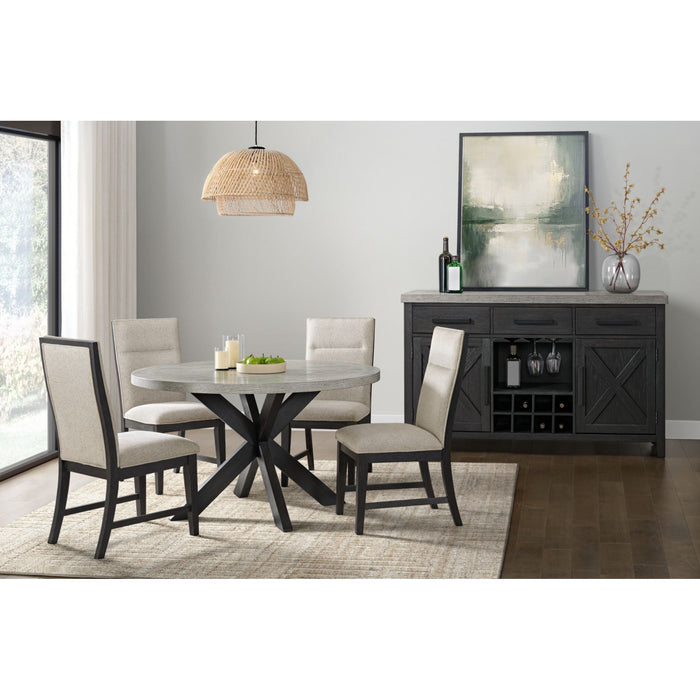 Axel Server in Light Grey and Espresso - Sweet Furniture (Columbus, Ohio)