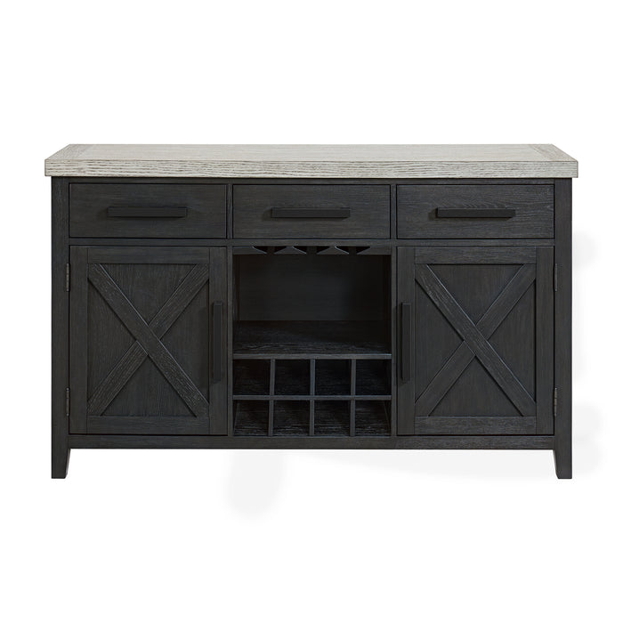 Axel Server in Light Grey and Espresso - Sweet Furniture (Columbus, Ohio)