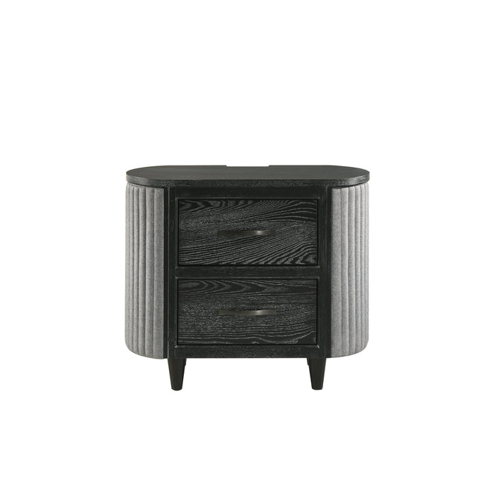 Skyline 2 Drawer Nightstand-Onyx