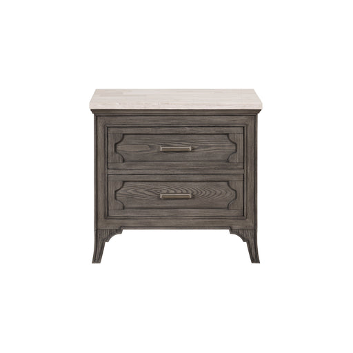 Lisbon Marble Top Nightstand-Gray