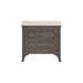 Lisbon Marble Top Nightstand-Gray
