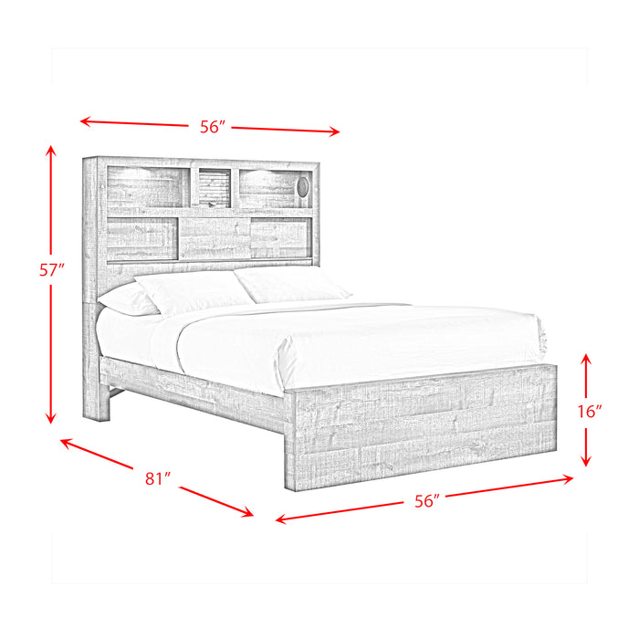 Bailey Bookcase Panel Bedroom Set with Bluetooth - Sweet Furniture (Columbus, Ohio)