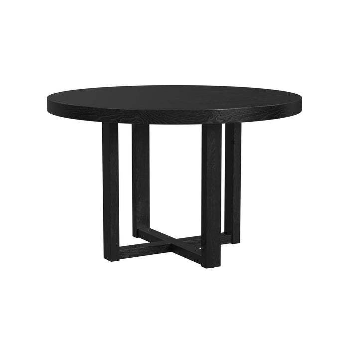 Bahama Breeze 47.5" Round Dining Table in Black