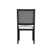 Bahama Breeze Dining Chair with White Fabric in Black (2 Per Carton) - Sweet Furniture (Columbus, Ohio)