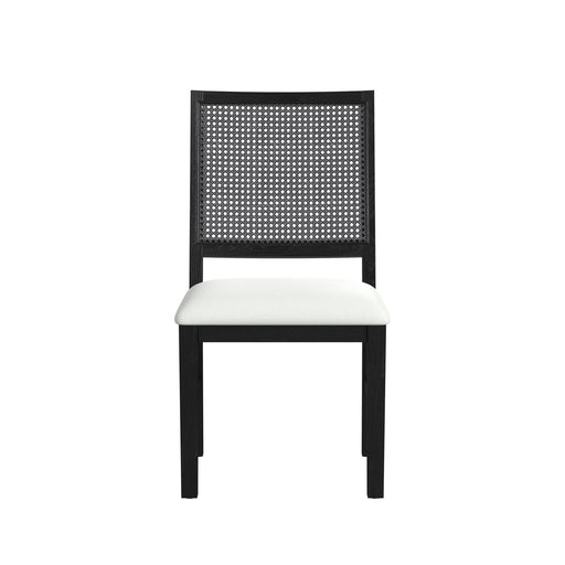 Bahama Breeze Dining Chair with White Fabric in Black (2 Per Carton) - Sweet Furniture (Columbus, Ohio)