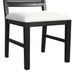Bahama Breeze Dining Chair with White Fabric in Black (2 Per Carton) - Sweet Furniture (Columbus, Ohio)