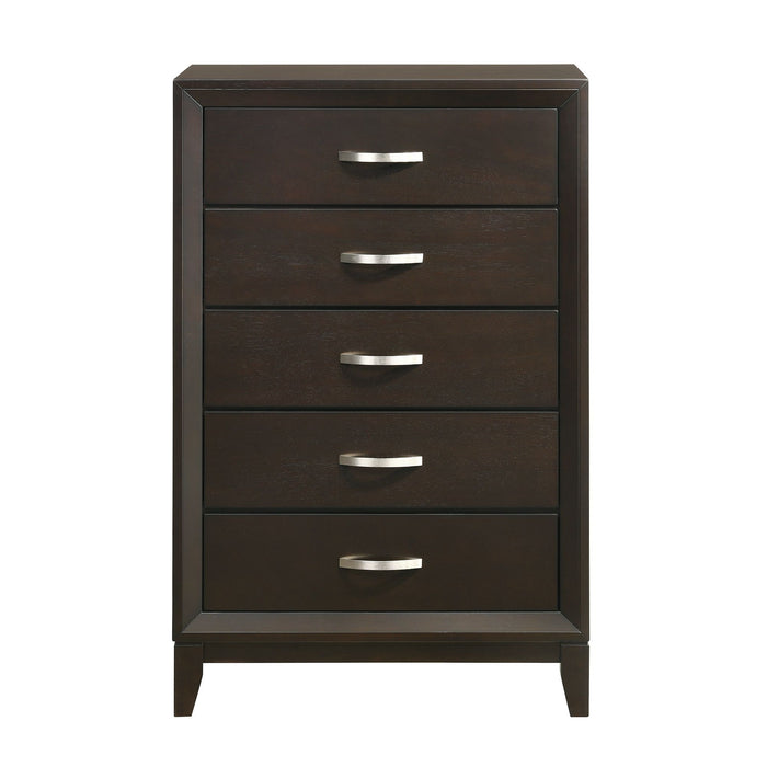 Beaumont 5-Drawer Chest in Merlot - Sweet Furniture (Columbus, Ohio)
