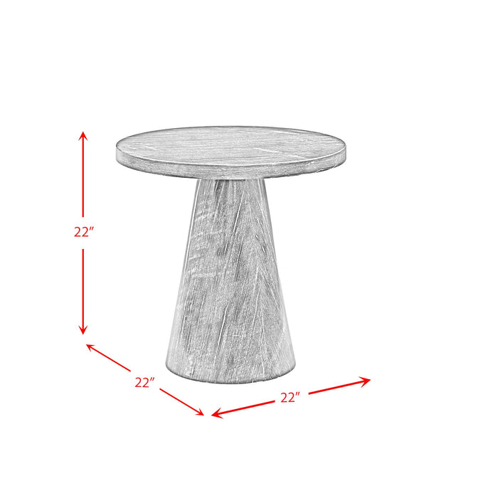 Bellini Round Occasional End Table Complete in Grey - Sweet Furniture (Columbus, Ohio)