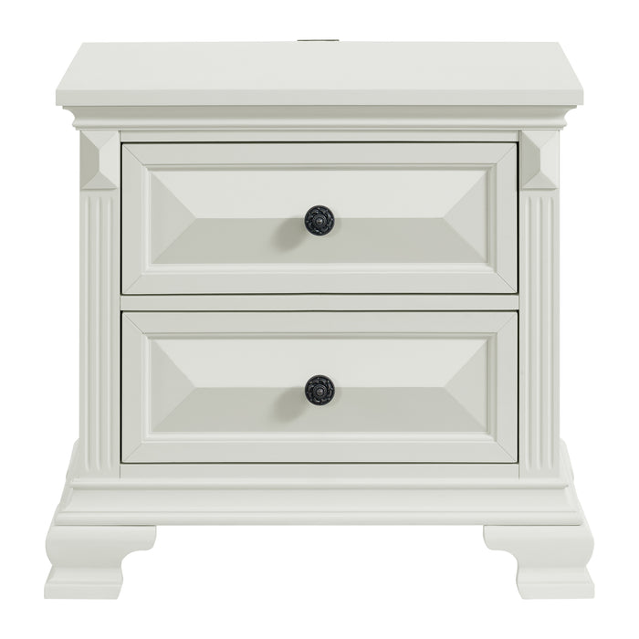 Bridgestone 2-Drawer Nightstand with USB - Sweet Furniture (Columbus, Ohio)