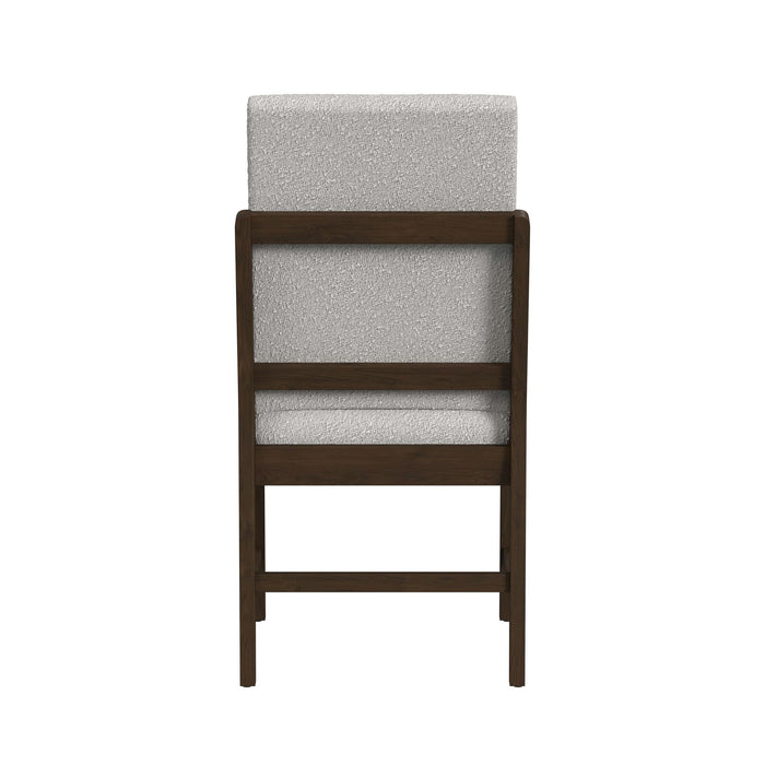 Brisbane Dining Side Chair with Boucle Beige Fabric in Brown (2 Per Carton) - Sweet Furniture (Columbus, Ohio)