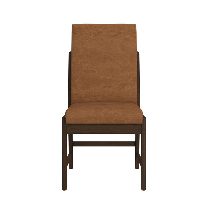 Brisbane Dining Side Chair with Bozeman Brown PU in Brown (2 Per Carton) - Sweet Furniture (Columbus, Ohio)