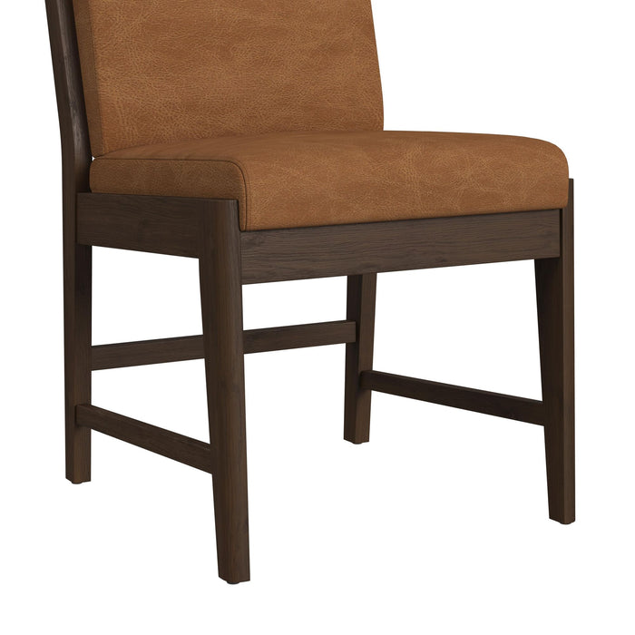 Brisbane Dining Side Chair with Bozeman Brown PU in Brown (2 Per Carton) - Sweet Furniture (Columbus, Ohio)