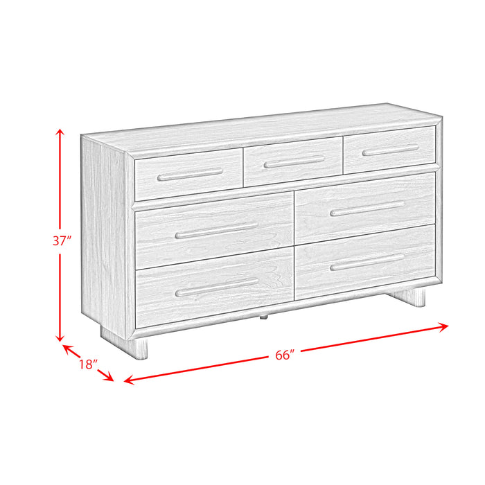 Brisbane Dresser with LED in Brown - Sweet Furniture (Columbus, Ohio)