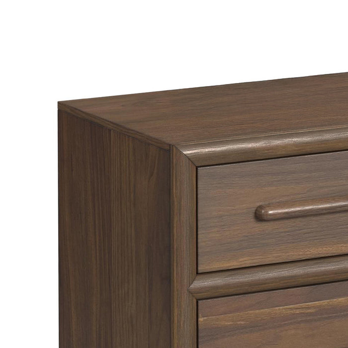 Brisbane Dresser and Mirror Set with LED in Brown - Sweet Furniture (Columbus, Ohio)
