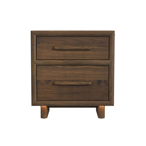 Brisbane Nightstand with USBC and LED in Brown - Sweet Furniture (Columbus, Ohio)