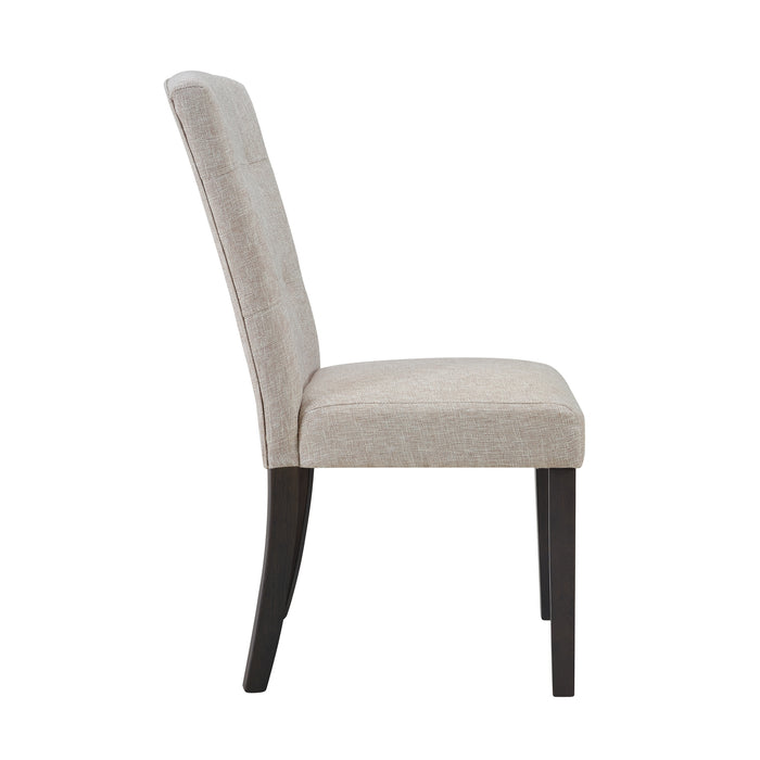 Lexi Tufted Fabric Side Chair in Beige (2 Per Pack) - Sweet Furniture (Columbus, Ohio)