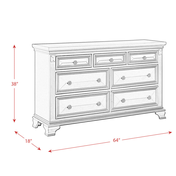 Calloway Dresser Antique White Color