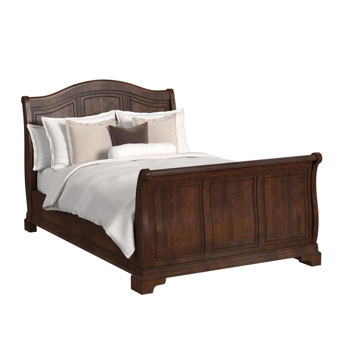Cameron Cherry Sleigh Bed - Sweet Furniture (Columbus, Ohio)