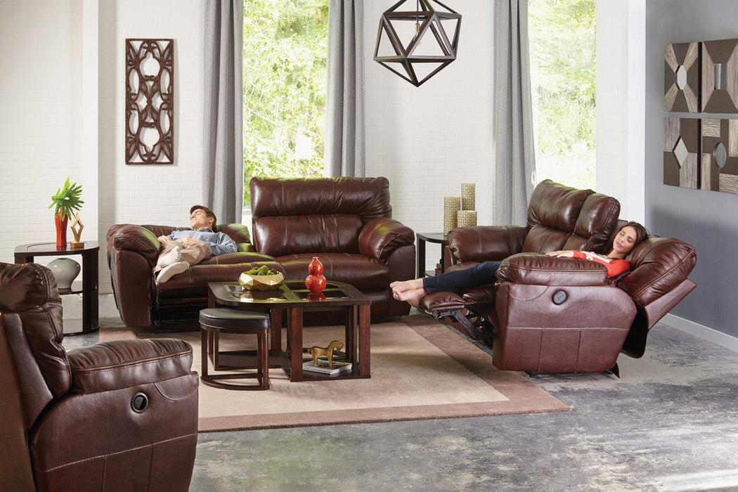 Catnapper Milan Power Lay Flat Reclining Sofa in Walnut 64341