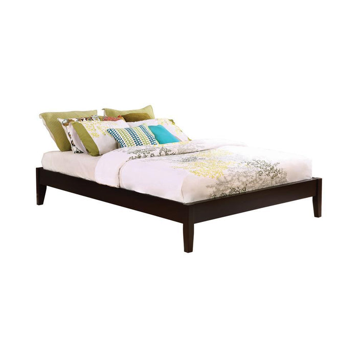 Hounslow California King, E.King, & Queen Universal Platform Bed Cappuccino - Sweet Furniture (Columbus, Ohio)
