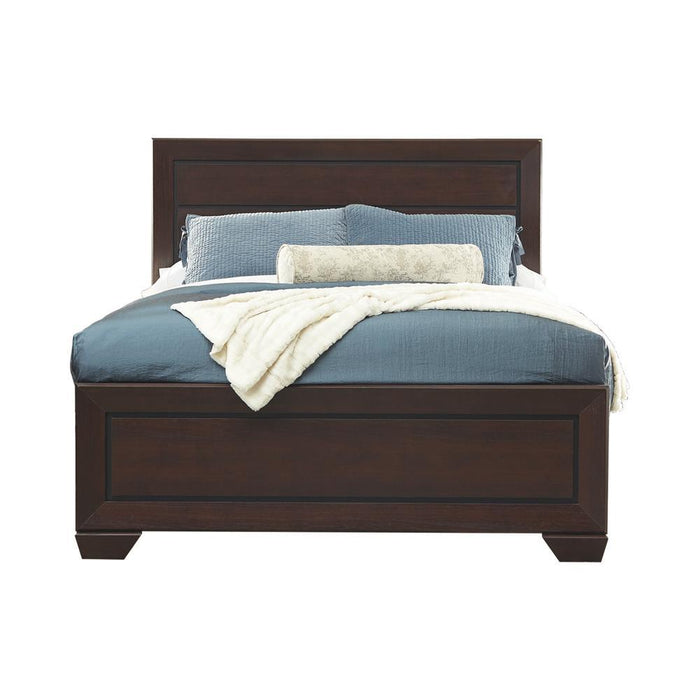 Kauffman California King, Eastren King, & Queen Panel Bed Dark Cocoa - Sweet Furniture (Columbus, Ohio)