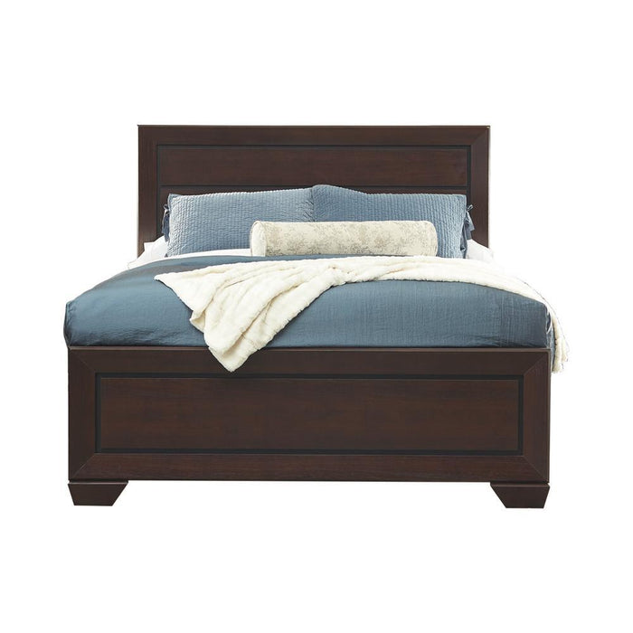 Kauffman California King, Eastren King, & Queen Panel Bed Dark Cocoa - Sweet Furniture (Columbus, Ohio)