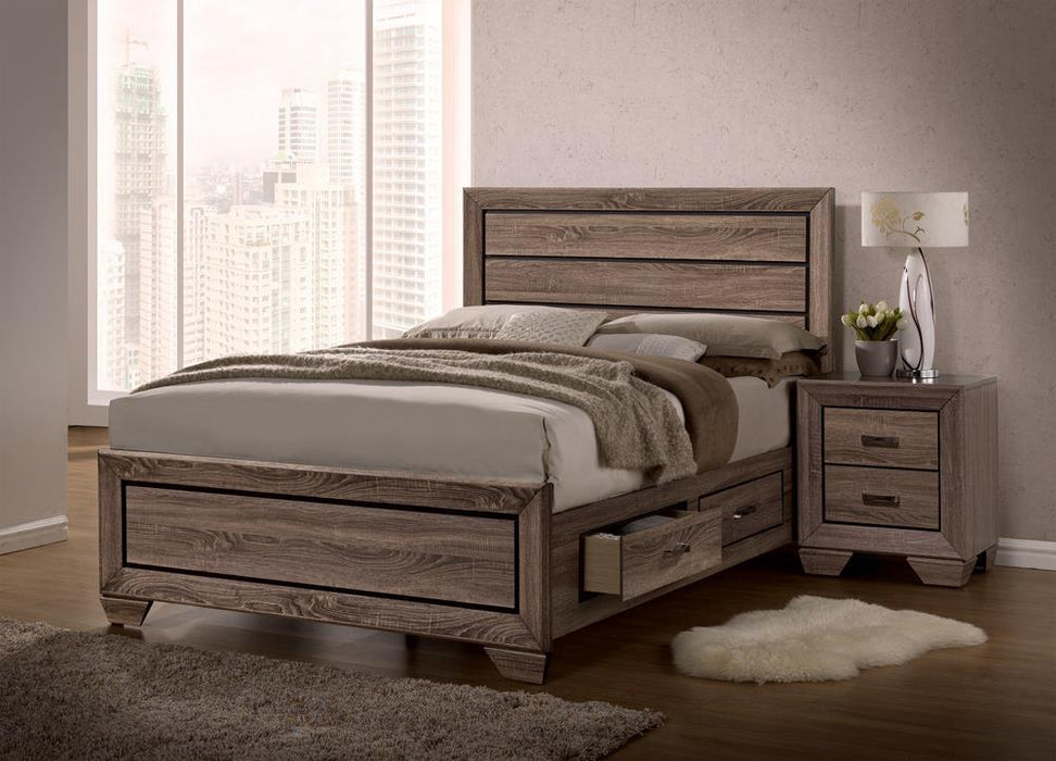 Kauffman California King, E.king, & Queen Panel Bed Washed Taupe - Sweet Furniture (Columbus, Ohio)