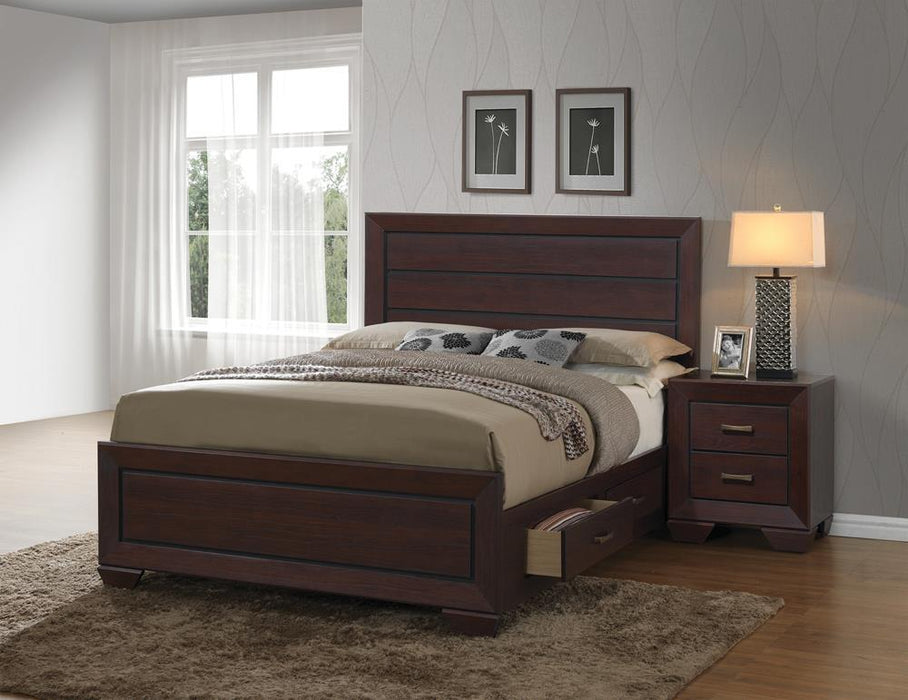 Kauffman California King, Eastren King, & Queen Panel Bed Dark Cocoa - Sweet Furniture (Columbus, Ohio)