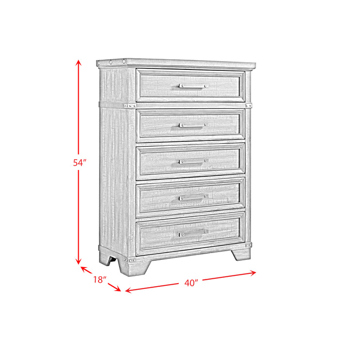 Colorado City 5-Drawer Chest in Charcoal