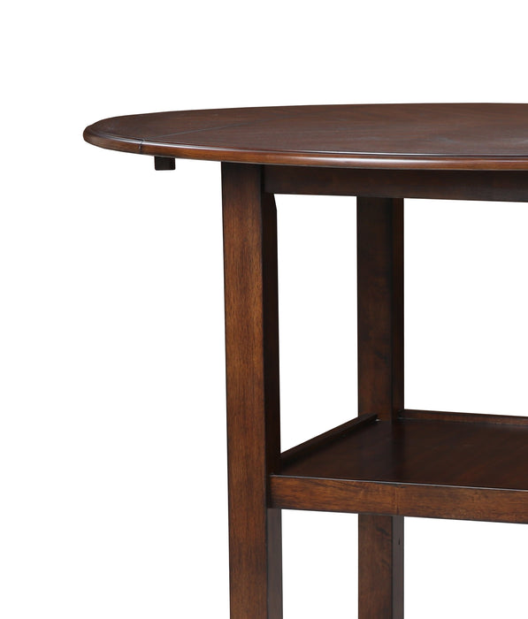 Gia 3 Pc 42" Counter Drop Leaf Table & 2 Chairs-Cherry