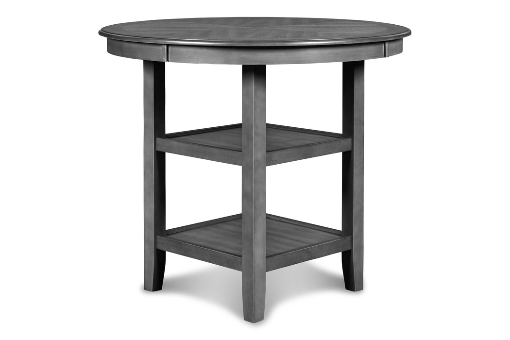 Gia 5 Pc 42" Round Counter Dining Table & 4 Chairs-Gray