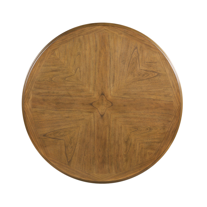 Cori Round Dining 5 Pc Set-Bisque/Brown