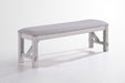 Maisie Bench-White/ Brown