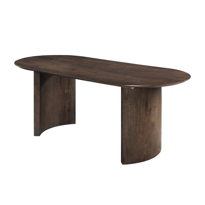 Kody 79" Oval Dining Table Top-Dk Walnut