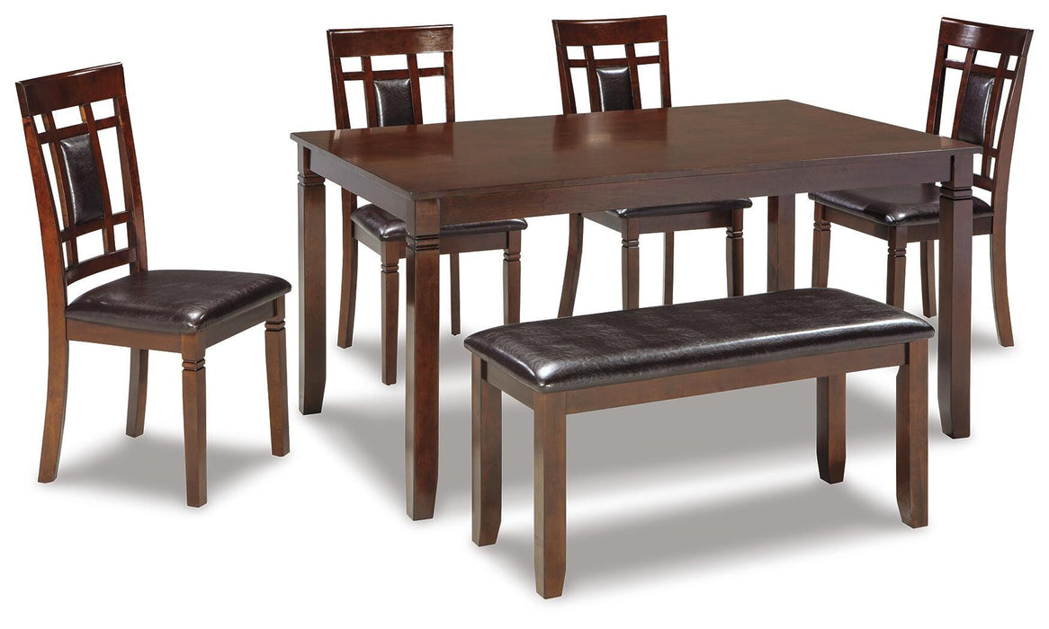 Bennox Dining Table and Chairs with Bench (Set of 6) - Sweet Furniture (Columbus, Ohio)