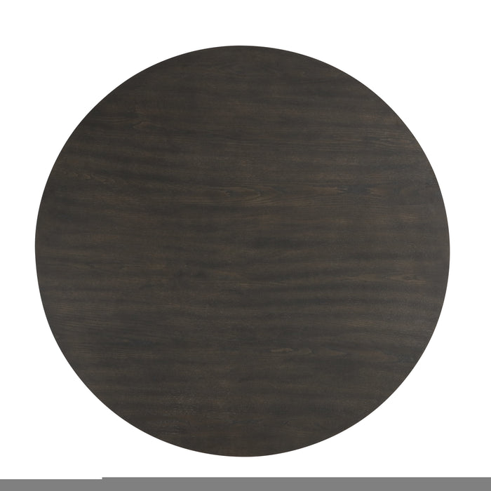 Plateau Round Table Pedestal Base Top-Rustic Espresso