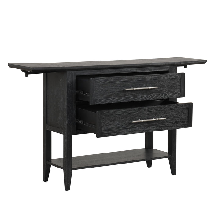 Sable Crest Drop Leaf Server-Black