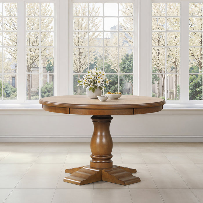 Sunset 48" Round Dining Table-Brown